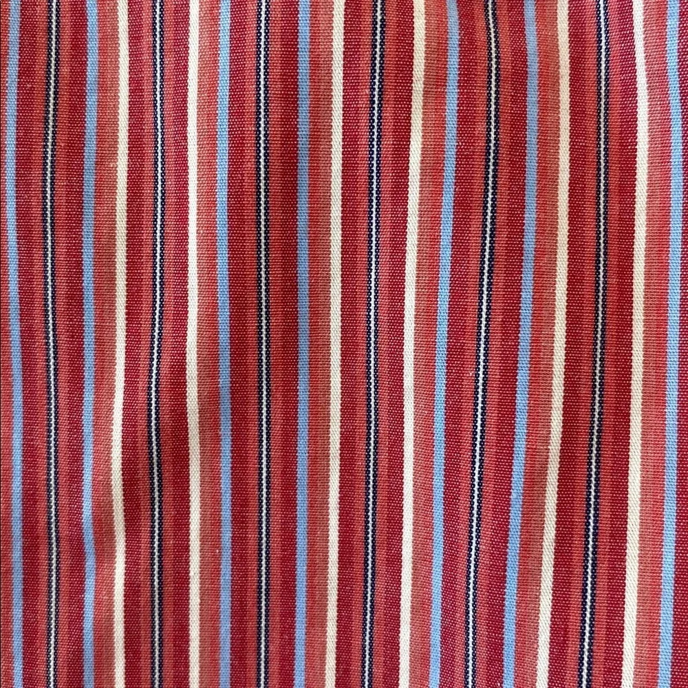 Banana Republic Mens Dress Shirt Coral Pink Striped Small